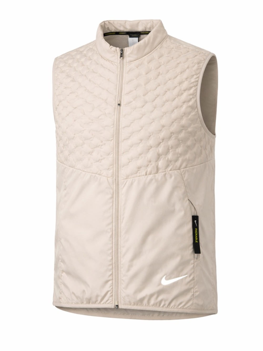 Nike Men’s Aeroloft Quilted Cream Sleeveless Zip Vest